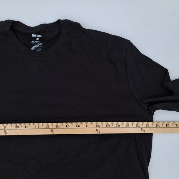 Lot of 3 True Classic Long Sleeve T-Shirt Mens XL Cotton Blend Black Gray White - Picture 7 of 9
